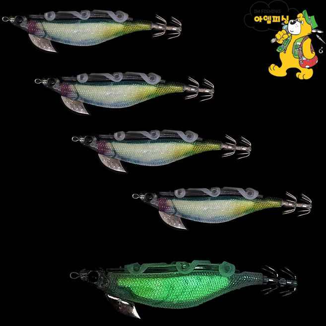 [아엠피싱]BF 라이브 베이트 스퀴드 지그 4pcs/LIVE BAIT SQUID JIG /한치 오징어 주꾸미 밴딩 삼봉에기 오모리그, 02번, 1개