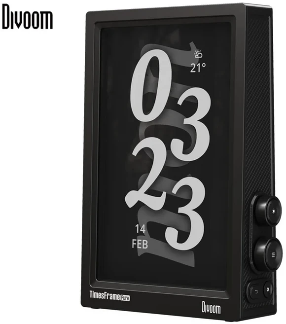 디붐 타임즈프레임 퓨어 투명 와이파이 디지털 포토 32GB 앱 제어 사진 액자 홈 오피스용 데스크 장식 선, 01 검정색