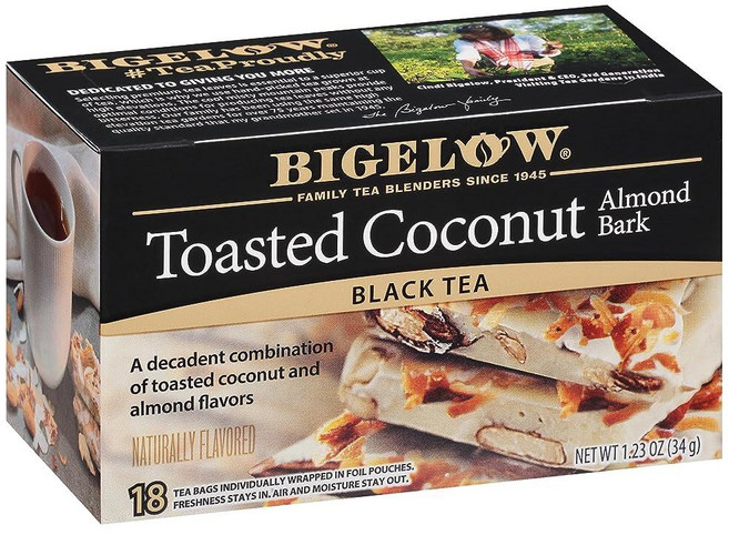 Bigelow Tea Perfectly Mint 홍차 카페인 티백 총 20개 262429, 20, 33g