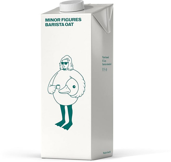 마이너 피겨즈 발리스탠다드 귀리밀크 식물성음료 무설탕 플랜트 베이스 영 귀리 사양 100ml x 6本入り Minor Figures Oat Milk, 1개, 1g