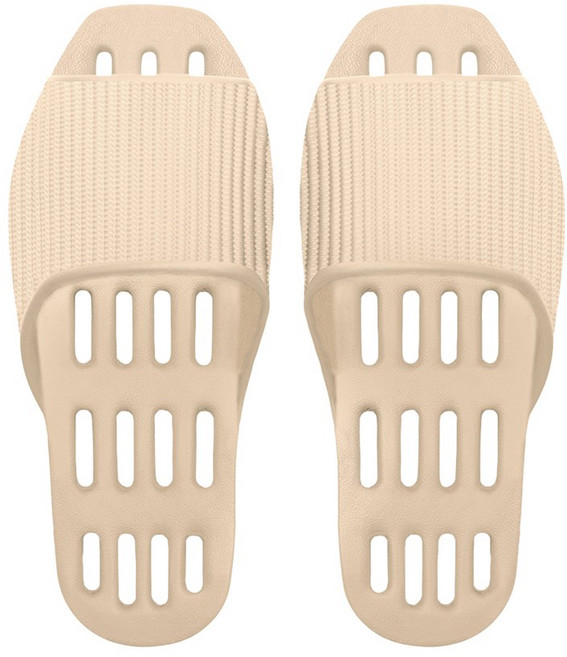 까발로 남녀공용 EVA 미끄럼방지 물빠짐 욕실화 실내화 슬리퍼 CA009, 1개, 베이지