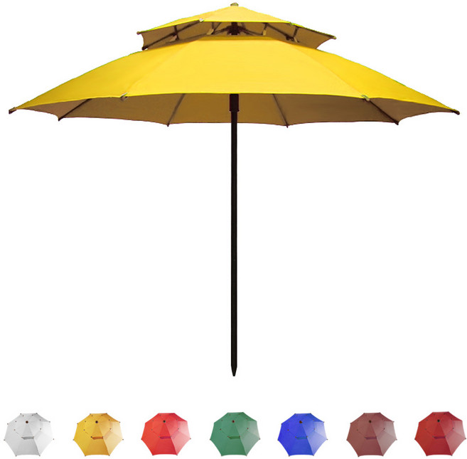 도레미파라솔 국산 2단 8각 엔틱 파라솔, 옐로우