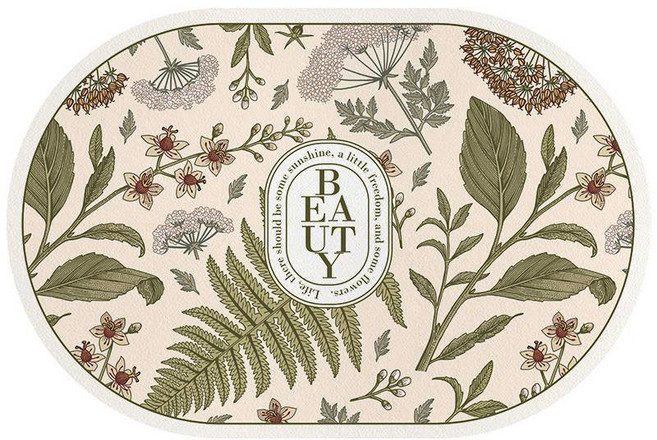 리버그린 빨아쓰는 말랑 규조토 발매트 러블리타입, 네츄럴 플라워, 1개