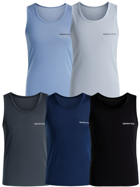 [로쉬] 테크메쉬 남성 고급 기능성 편한 스판 땀흡수 런닝 5종세트