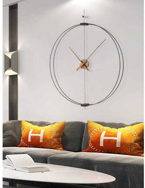 노먼 벽시계 프리미엄 노몬 바르셀로나 무소음 앤틱 수입 디자인 명품 오브제 20인치 이상 금색 60cm, 5. 20인치 이상 흑색 80cm