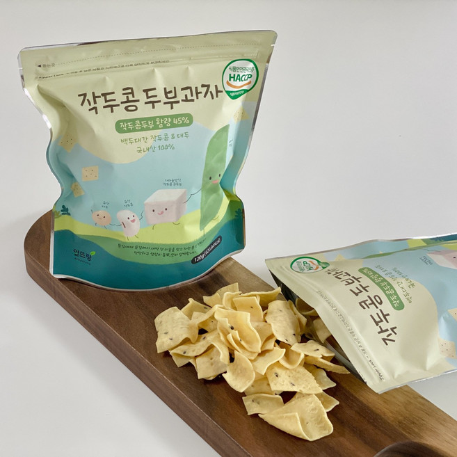 두부45% 작두콩두부과자 100g * 4팩 달지않은 국산 수제두부과자, 4개