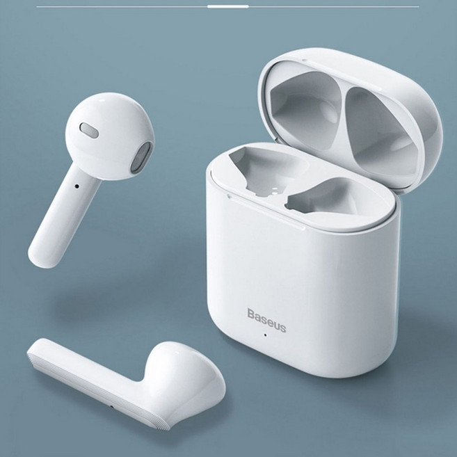 베이스어스 BASEUS W09 소음감소 블루투스 이어폰 듀얼연결 엔콕 TWS 이어셋, 블랙