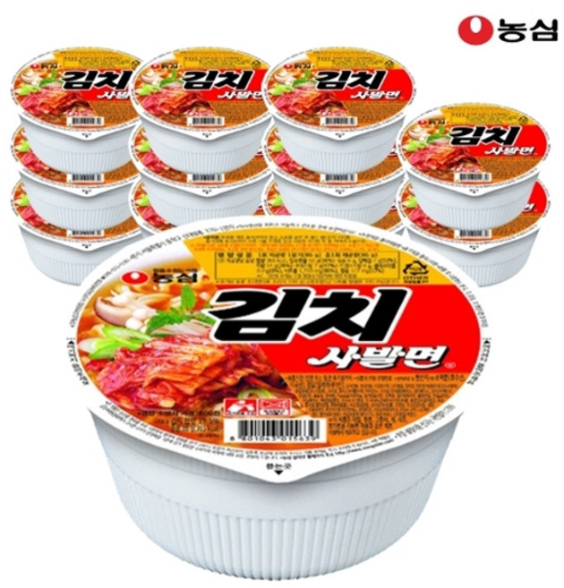 농심 김치사발면 86g x 12개