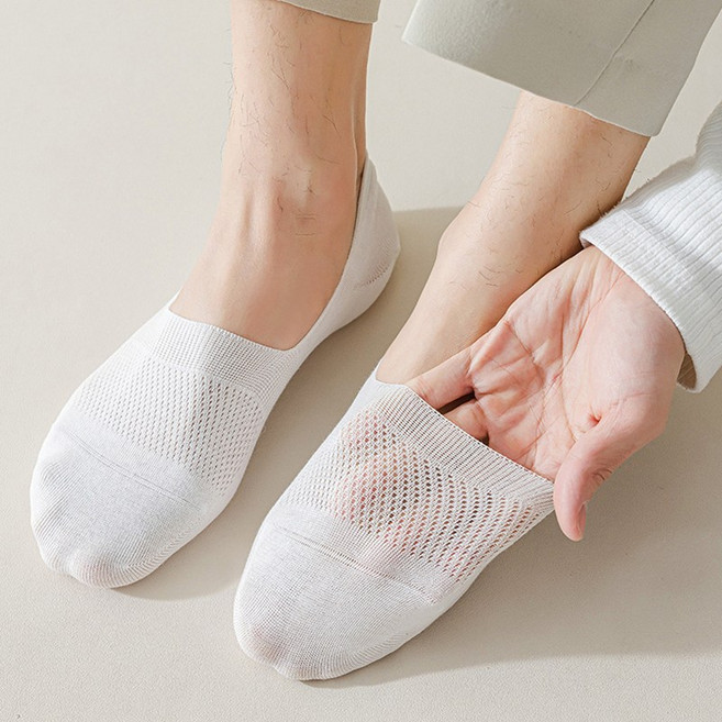 여름 남자 남성 순면95 메쉬 9켤러 볏겨지지않는 페이크삭스 덧신 양말 5켤레세트