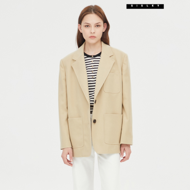 시슬리 오버핏 싱글 투버튼 자켓 SAJKE1411