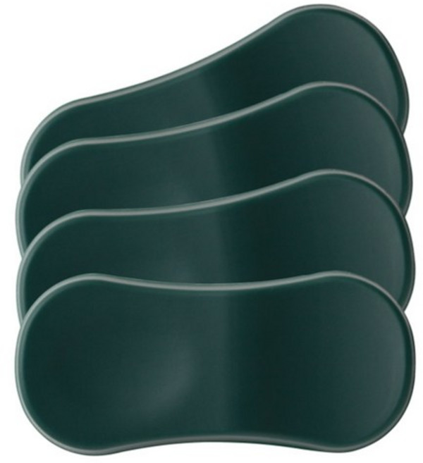 디아르 플래티넘 실리콘 수저 받침, Dark green, 4개