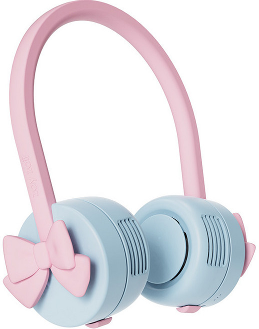 어린이 넥밴드 선풍기 무엽 무선 휴대용 목걸이 미니 선풍기 USB 충전식 저소음, 블루 리본, 넥 밴드