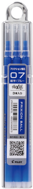 파이롯트 파이롯트 프릭션볼 노크 볼펜 리필심 3입 (LFBKRF30), F블루0.7
