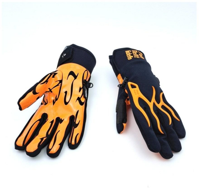 핫세이버 라이딩 방한장갑, MG03 블랙오렌지, 1개