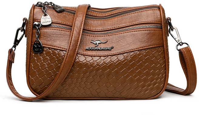 리치모리 가죽 클래식 패턴 숄더 크로스백