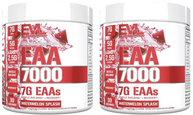 EVLUTIONNUTRITION EAA 7000 필수아미노산 워터멜론 스플래쉬 맛, 2개, 282g - 쿠팡