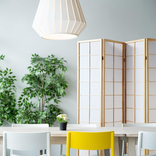 리비니아 공간분리 격자무늬B형 파티션 가림막 접이식 칸막이 가리개 이동식 파티션 3 SYTLE, 1037, 3단, 내츄럴