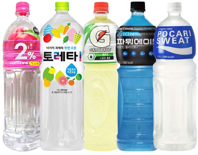 [드링킹] 이온음료 혼합세트 1.5L 5종 포카리+게토레이+파워에이드+이프로+토레타 갈증해소 스포츠음료 사무실 가정용, 5개