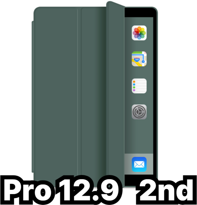 아이패드 프로12.9 2세대 펜슬수납케이스 A1670 A1671, Pro12.9 2세대 미드나잇그린