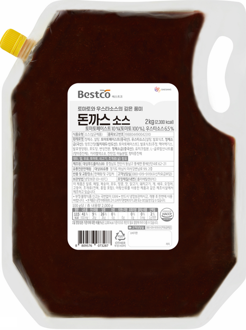 냉장 대상 베스트코 돈까스소스2kg 1BOX (5입), 2kg, 5개