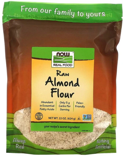 Now Foods 나우푸드 리얼푸드 생 아몬드 624g 가루 파우더 Raw Almond 식이섬유 단백질 칼슘 철 칼륨, 1개 - 쿠팡
