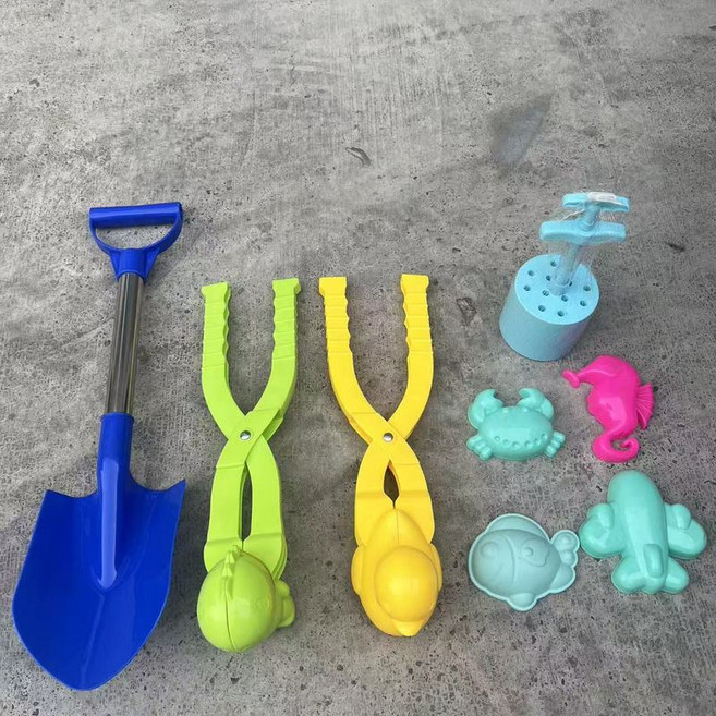 兒童鴨子造型雪球夾 玩雪工具, 玩雪八件套煤球版, 1kg, 1個