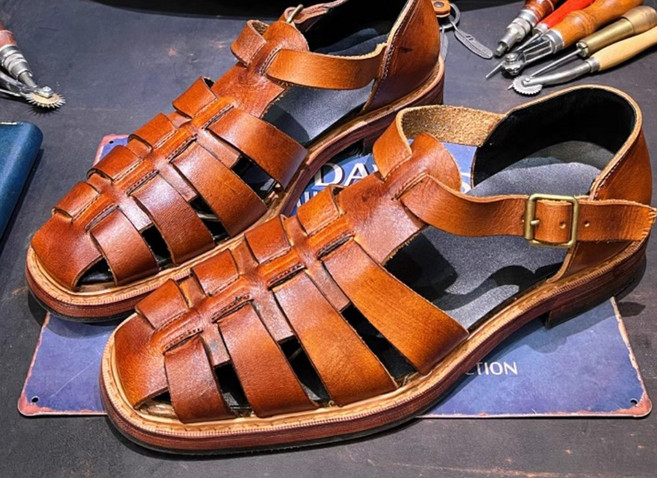 해외 수입 프리미엄 수제 가죽 워싱 샌들 천연 소가죽 핸드메이드 로마 세련 여름 6