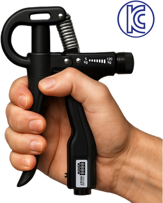 맥스온 강도조절 5-120kg 전자식 카운터 악력기 G5, 블랙, 1개