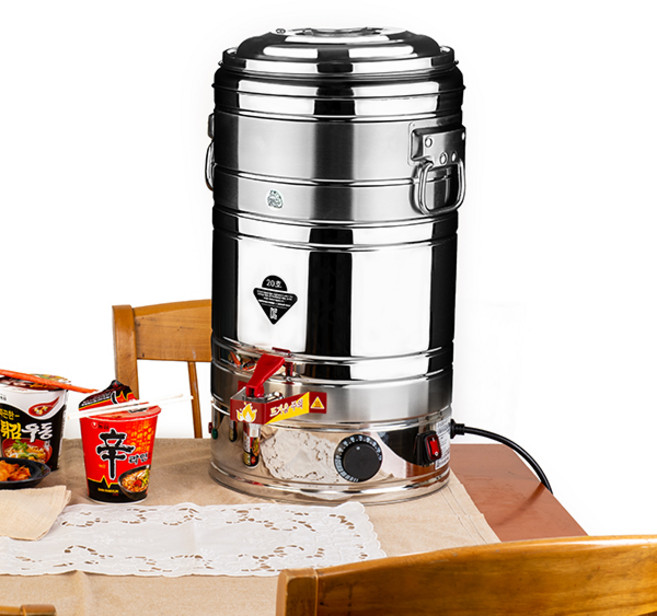 화영 전기물끓이기 업소용 전기물통 스테인리스 보온 장국통 육수 온수 온도조절, 8호(7L)