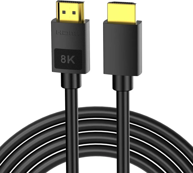10k 8k HDMI 2.1 케이블 48Gbps 초고속 hdmi 코드 8K60 144Hz eARC Roku TV/PS5/HDTV/Blu-ray와 호환 가능, 03 1.65FT-0.5M, 01 H137B-Black