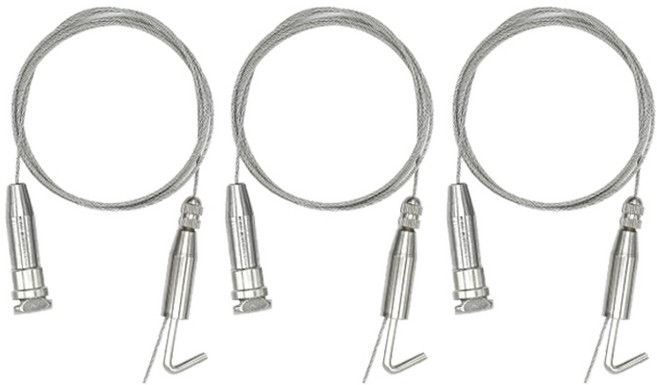 코텍 액자걸이 와이어1M 액자레일용 실버 3개입, 3개