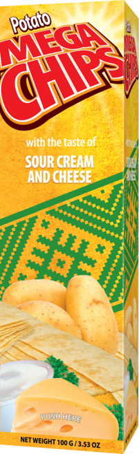 포테이토 메가칩스 사우어크림 앤 치즈맛 100g (7+1)개, 사우어크림앤치즈 7개묶음, 8개