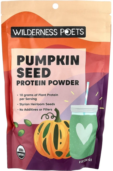 Wilderness Poets 유기농 호박씨 단백질 분말 226g(8oz) Poets (윌더니스 포엣츠), 226 g - 쿠팡