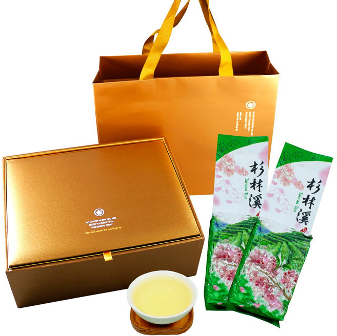 龍源茶品 台灣手採高山茶葉禮盒 杉林溪茶 阿里山茶 梨山茶, 1套, 杉林溪清香醇爽烏龍茶2包