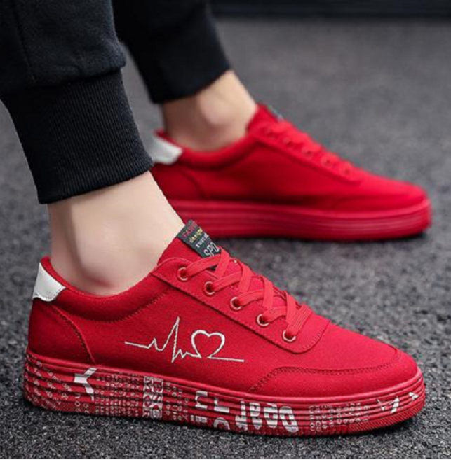 라오농 MELNA 여름 남성 화 총각 플랫 슈 즈 하 이 탑 워 커FJUjj565, 260, 레드