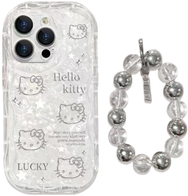 갤럭시 A36 A15 A16 A23 A24 A25 A33 A34 고양이 물결 웨이브 손목 스트랩 키즈폰 춘식이폰2 케이스 D304