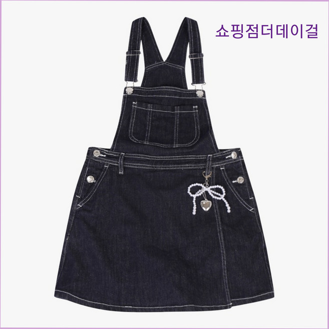 더데이걸 25여름신상@@ 주니어 데일리로 입기좋은 팬츠@@ 주니어 여아 편하게입는 멜빵스커트팬츠@@ 이뻐도 데님 멜빵 치마 반바지 TGTH25308