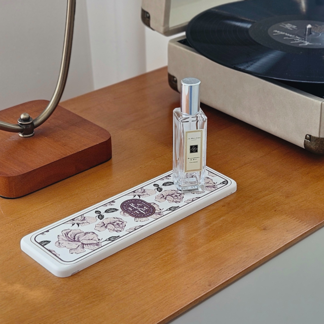 핸디홈 규조토 디자인 트레이 욕실 악세사리 소품 인테리어, D 빈티지 플라워