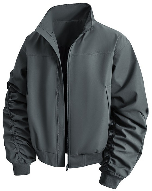 春秋季男士休閒立領夾克 美式潮牌防風外套