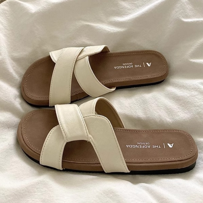 와우진플 양가죽 샌들 슬리퍼