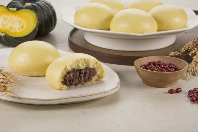 밀원본가 소화 잘되는 우리밀 단호박 찐빵 1.3kg 국산 밀 팥, 1개