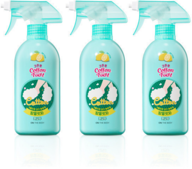 (가성비대용량)온더바디 코튼풋 발을씻자 풋샴푸 510ml 레몬 1개+1개(1개추가증정), 3개