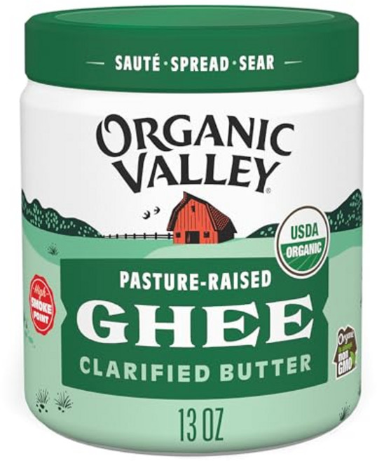 오가닉 밸리 퓨리티 팜 765081 버터 기 13온스 Organic Ghee Clarified Butter 13 oz, 13온스(1팩), 1개