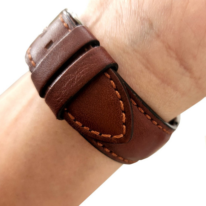 르보 갤럭시워치 호환 스트랩 이탈리안 베지터블 가죽스트랩, 딥 와인, 1개