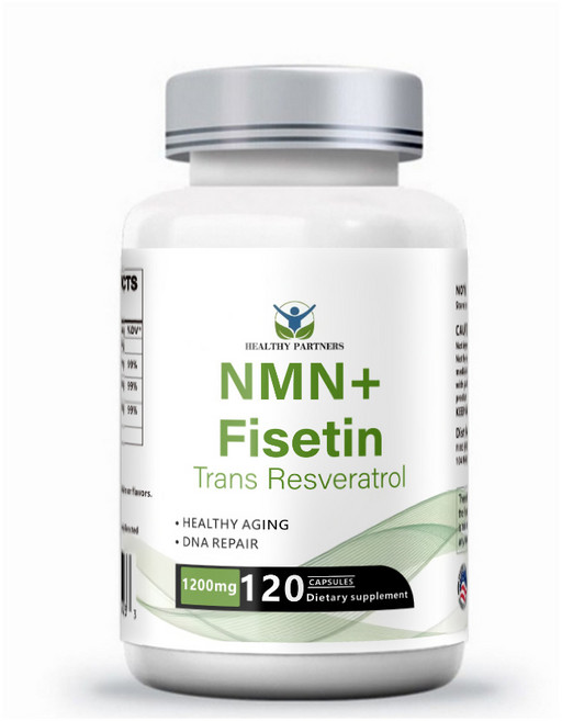 NMN 플러스 피세틴 레스베라트롤 시투루인 니코틴아미드 안티에이징 1200MG, 1개, 120정