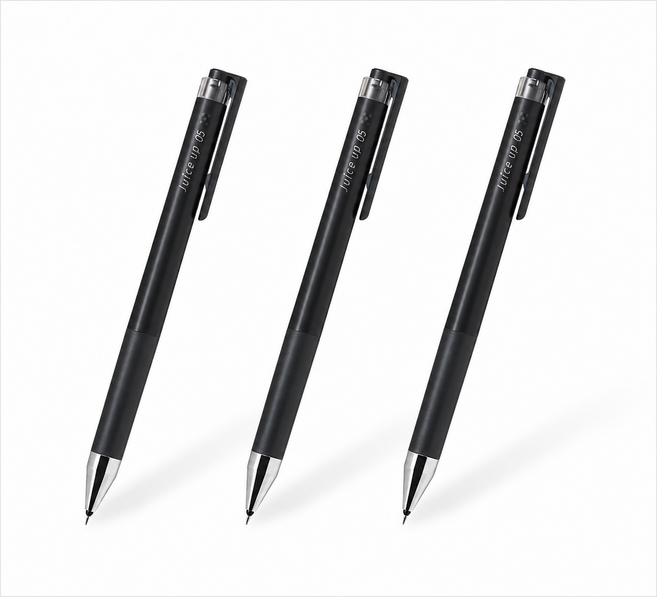 파이롯트 수성펜. 젤잉크펜 젤펜 부드럽게써지는 펜 쥬스업 0.4mm 블랙(3개), 3개, 블랙