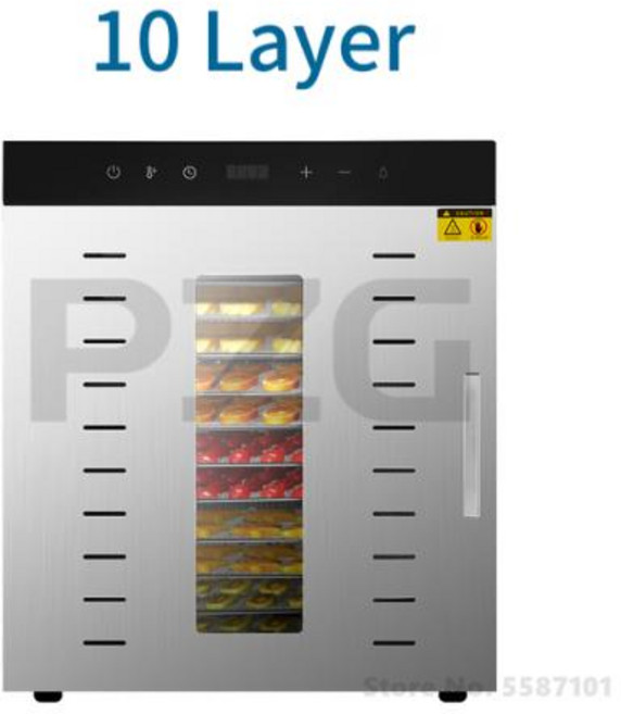 식품건조기 고추건조기 상업용 건조 고기 야채 육포 과일 쟁반 소고기 탈수기 10 12 16 20 24 트레이, 10 Trays EXW_미국, 2) 10 Trays EXW  미국