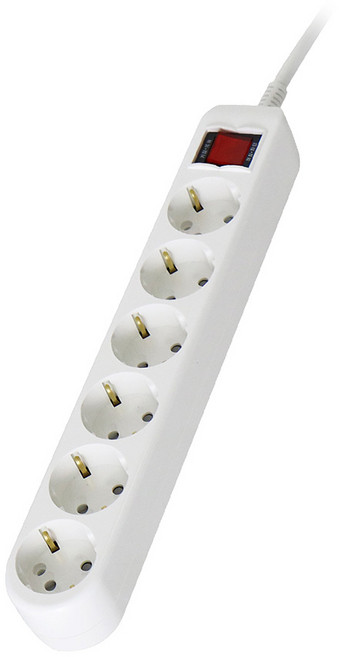 정비공 국산 멀티탭 6구 1.5m 과부하 차단 안전 접지 통합 스위치 멀티 콘센트, 1개