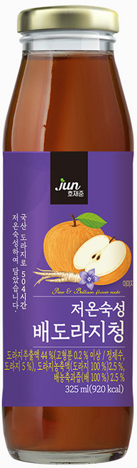 호재준 저온숙성 배도라지청, 325ml, 1개