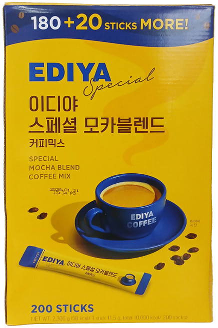 이디야 모카블렌드 커피믹스, 11.5g, 200개입, 1박스